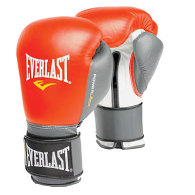 Everlast Powerlock Pro Hook and Loop Training Glove Red Grey 12 oz