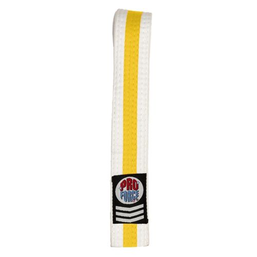 ProForce® II 1.5" Single Wrap Color Striped White Karate Belt