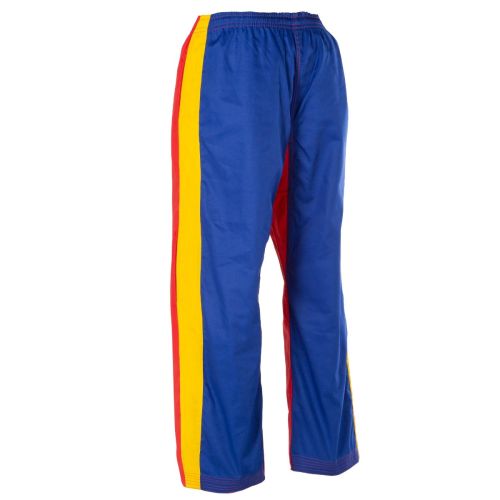 ProForce Sport® Demo Karate Pants Red & Blue w/Yellow Stripe