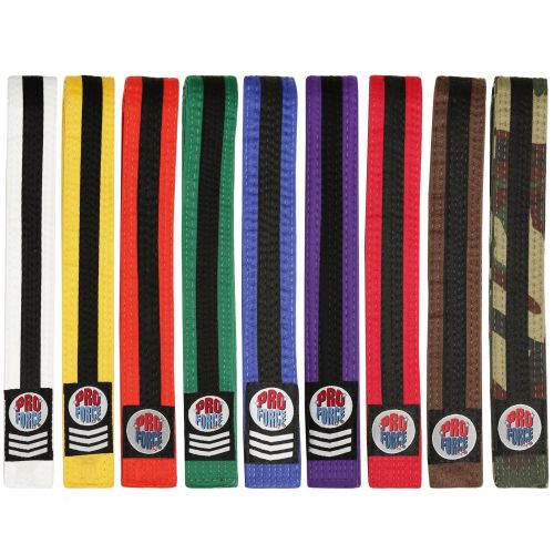 ProForce® II 1.5" Double Wrap Black Stripe Karate Belt