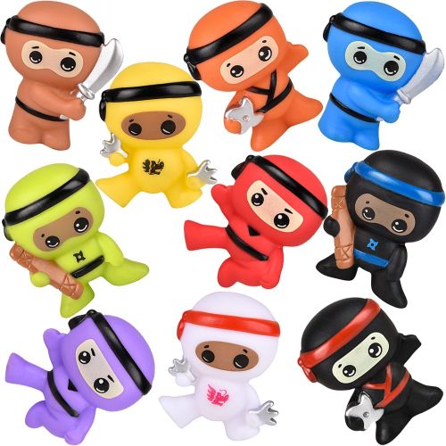2” Rubber Ninjas - Assorted Styles & Colors (Sold Individually)