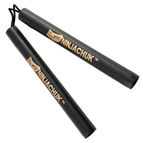 NINJACHUK Nunchaku Nunchuck Foam Black 12" (String)