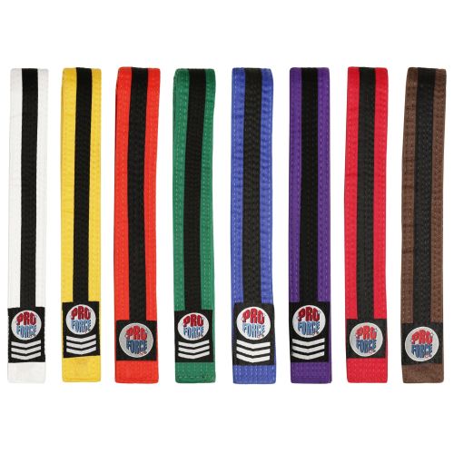 ProForce® III 1.75" Double Wrap Black Stripe Karate Belt