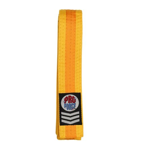 ProForce&reg; 1.75" Single Wrap Gold Striped Karate Belt
