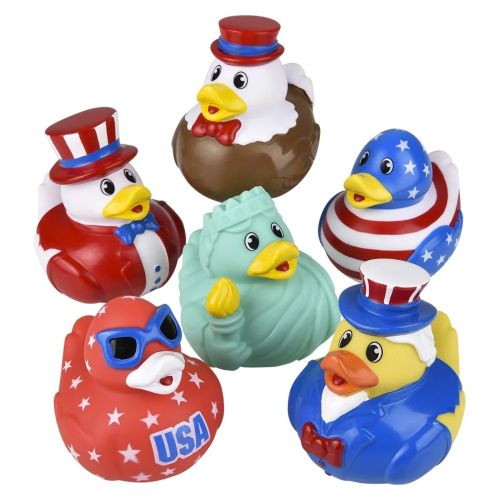 Patriotic Rubber Ducky 3.5" - Assorted Colors (Sold Individually)