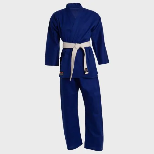 ProForce® Classic Karate Uniform (Elastic Drawstring w/Free Belt) 5 oz. 60/40 Blend Blue