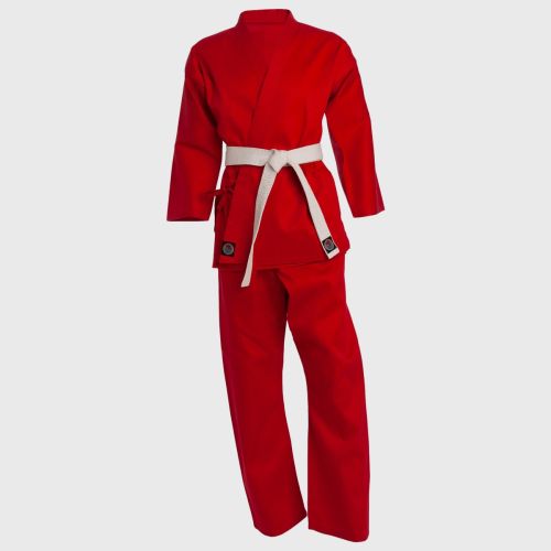 ProForce® Classic Karate Uniform (Elastic Drawstring w/Free Belt) 5 oz. 60/40 Blend Red
