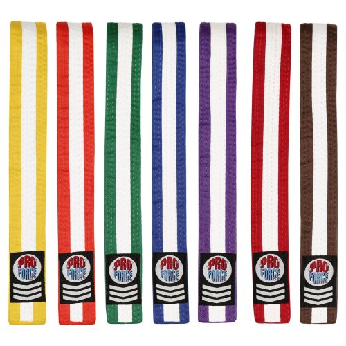 ProForce® 1.75" Double Wrap Thunder White Stripe Karate Belt