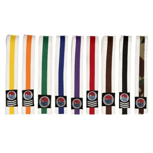 ProForce® II 1.5" Single Wrap Color Striped White Karate Belt