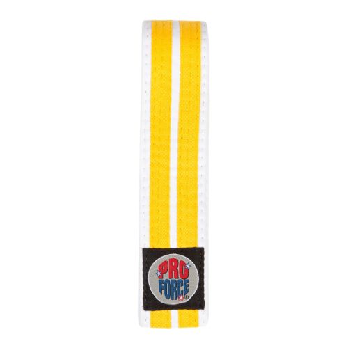ProForce® 1.75'' Single Wrap 2 Stripe White Karate Belt