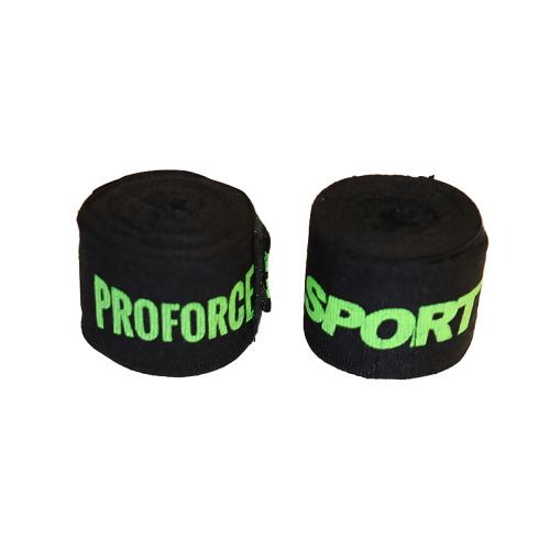 ProForce Sport® Handwrap Black with Neon Green Logo 150" (400cm)