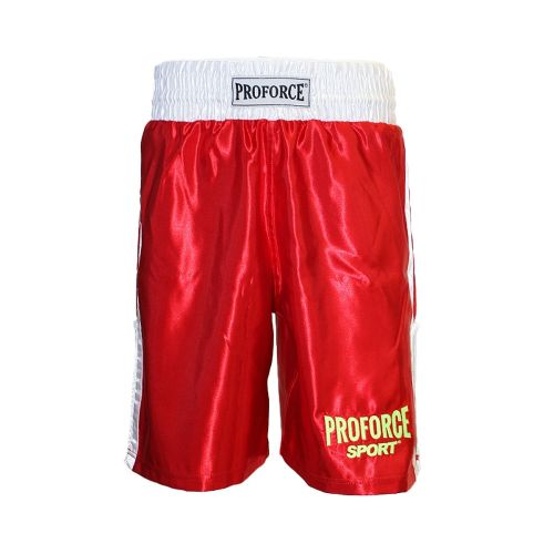 ProForce Sport® Classic Knee Length Boxing Trunks Red