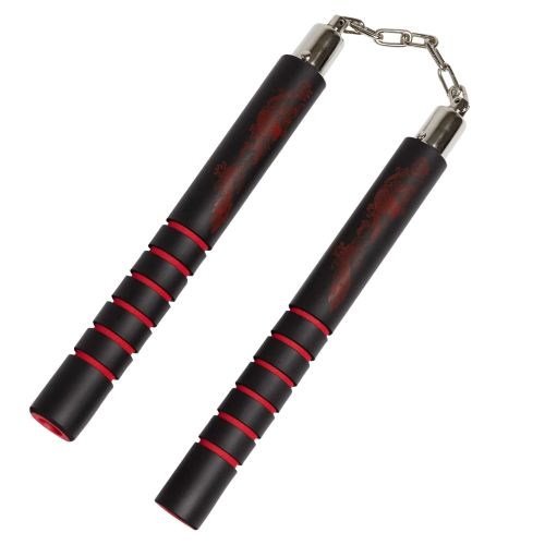 Red Dragon Foam Chuck Nunchaku Nunchuck w/Chain