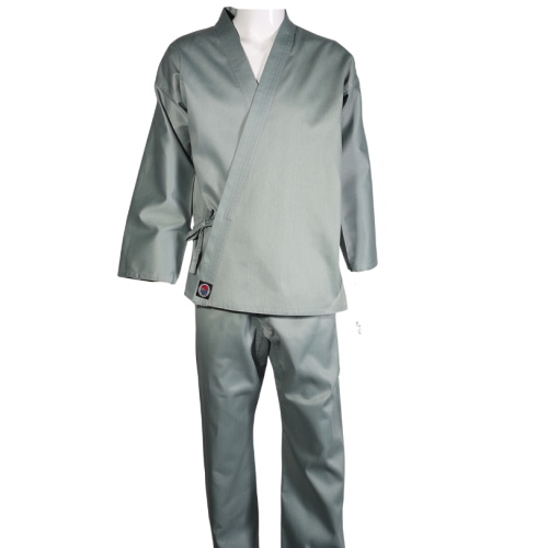 ProForce® Classic Karate Uniform (Elastic Drawstring) 5 oz. 60/40 Blend - Aqua Gray