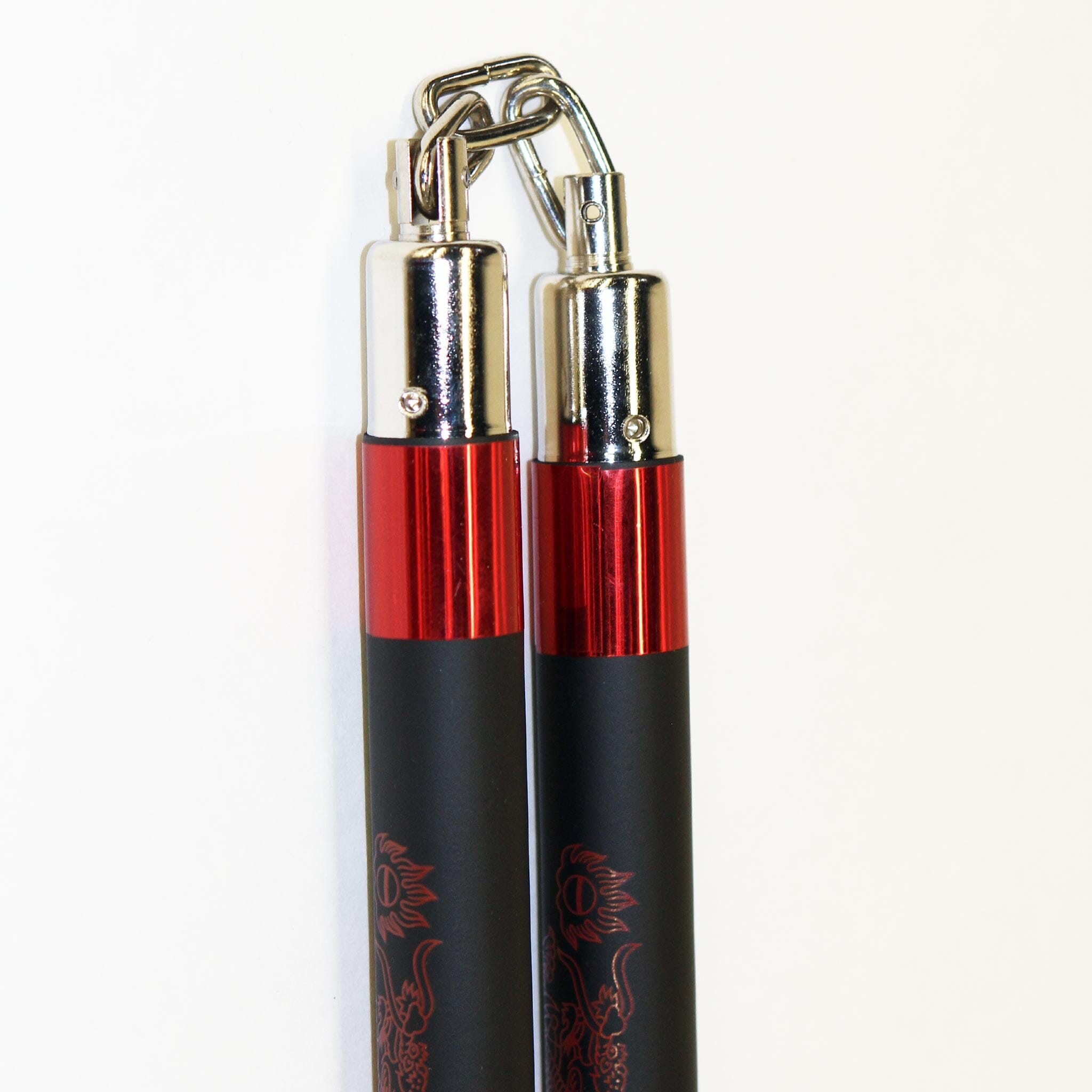 Demo III Black Practice Foam Nunchaku Nunchucks with Red Dragon 3-Link  Chain 11